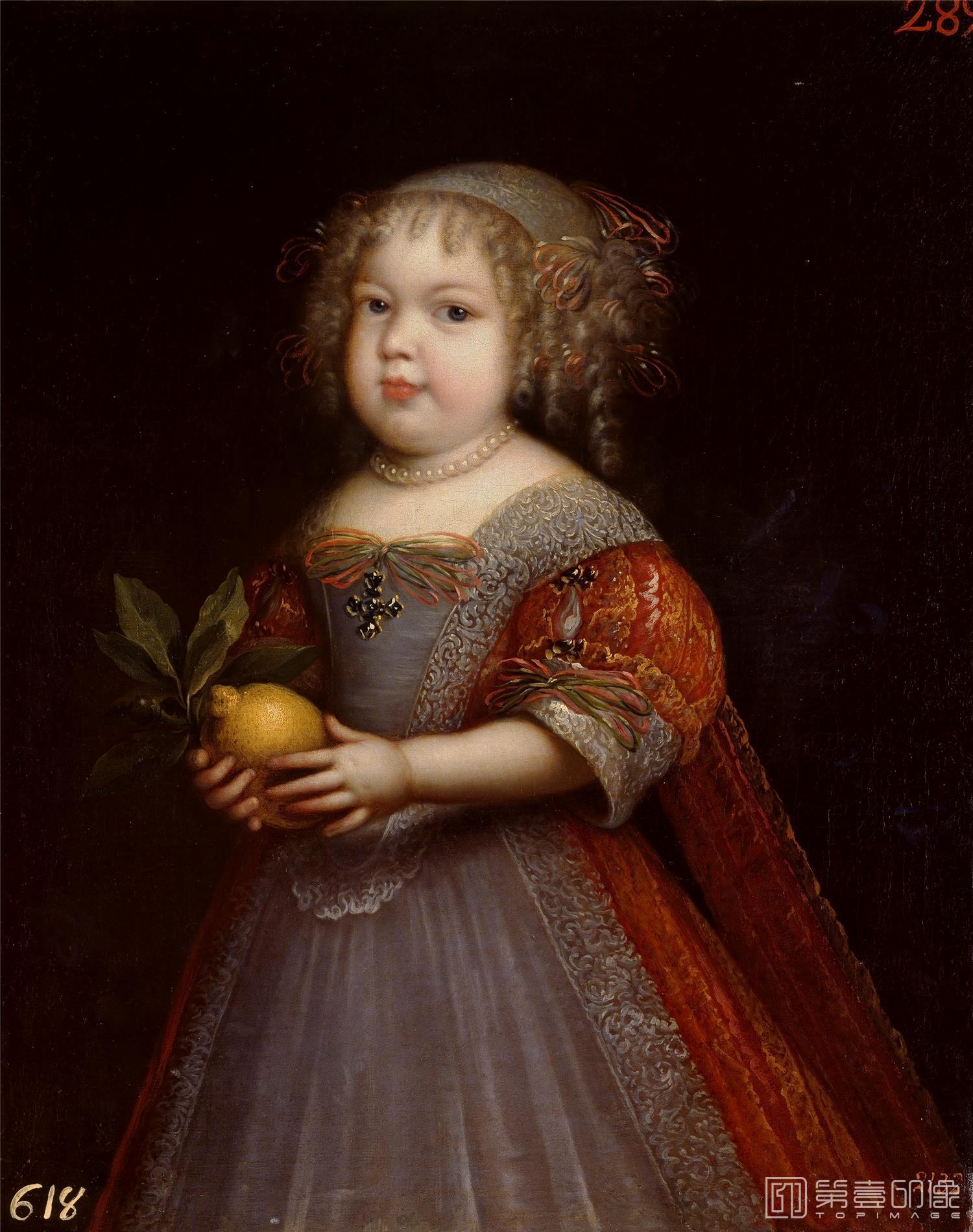 油画-西班牙普拉多美术馆油画藏画-Nocret, Jean-María Teresa de Borbón-76cm x 60cm-1978